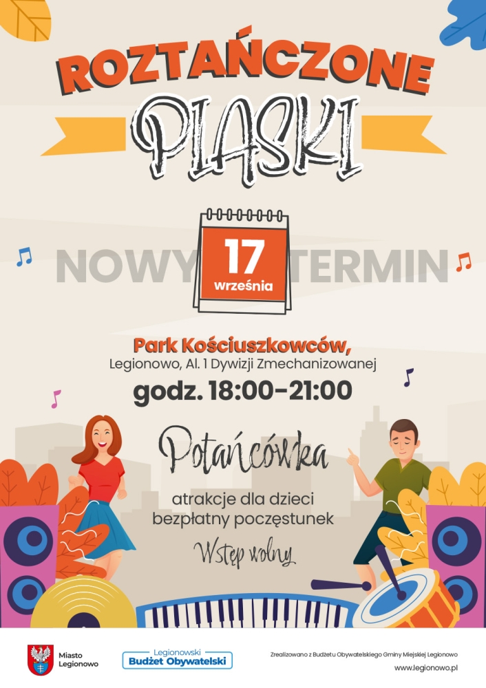 Plakat promujący wydarzenie - Roztańczone Piaski