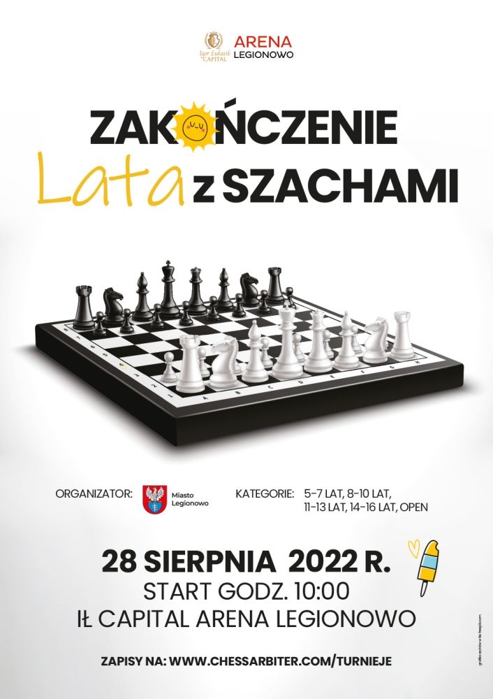 Plakat promujący Zakończenie Lata z Szachami 2022