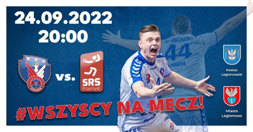 Grafika promująca mecz inauguracyjny w piłkę ręczną