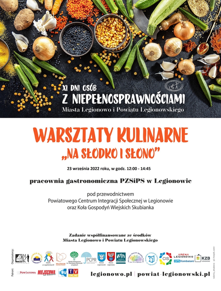 Plakat promujący Warsztaty Kulinarne