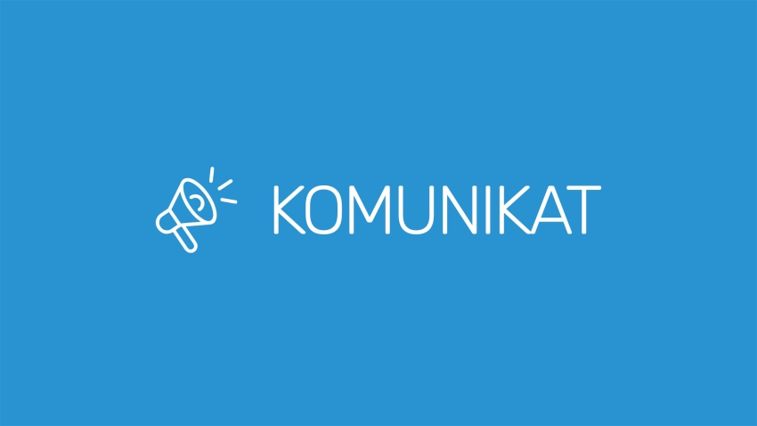 Grafika z napisem - Komunikat