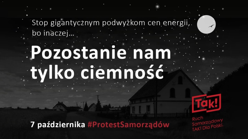 Grafika promująca zaproszenie na protest