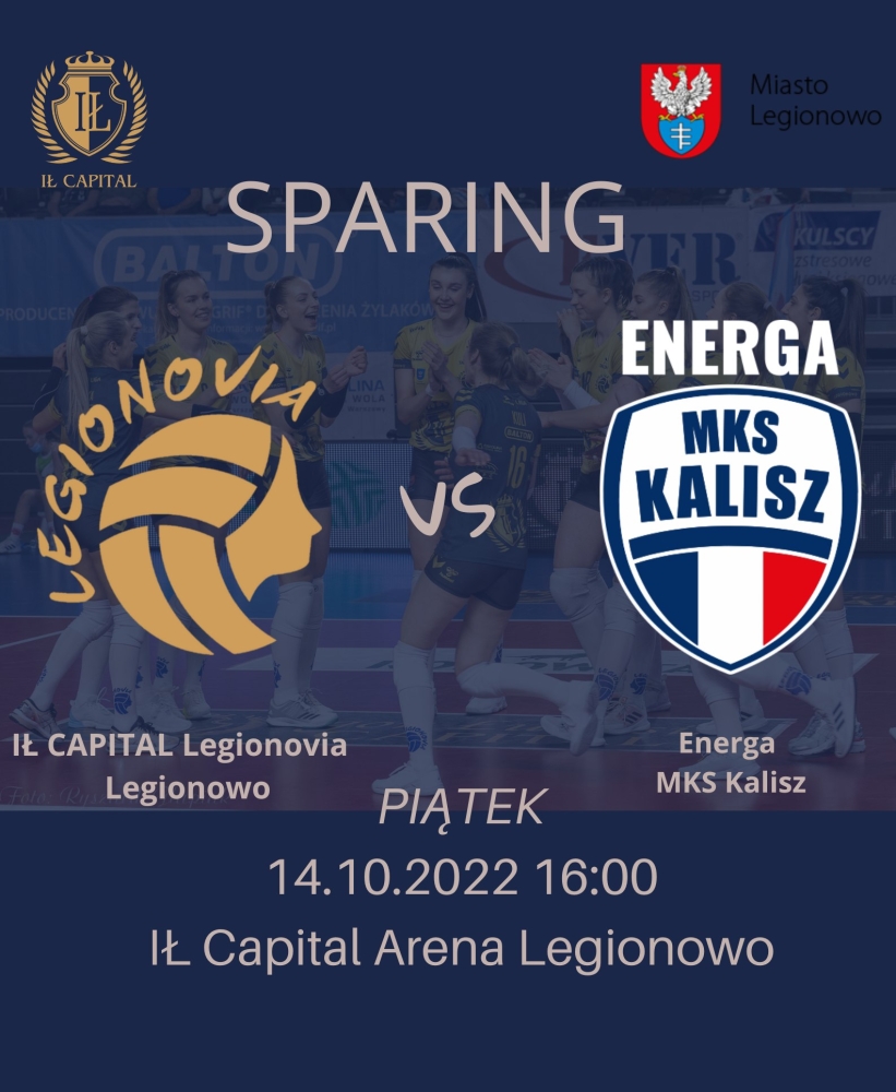 Grafika promująca sparing w siatkówkę