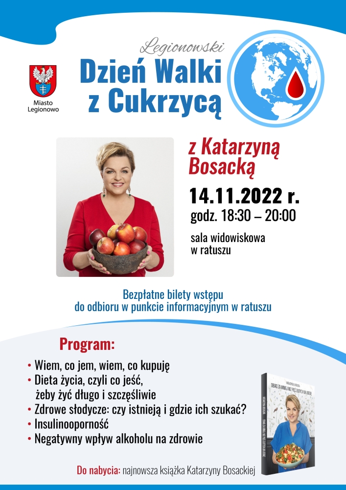 Plakat:  Legionowski Dzień Walki z Cukrzycą