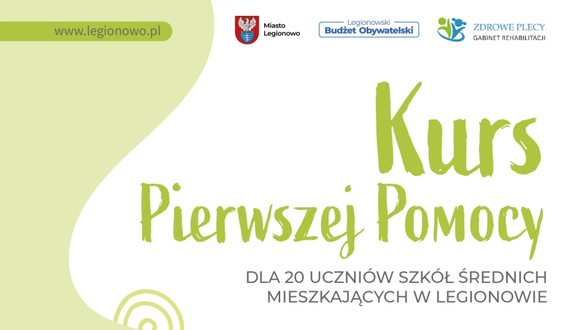Plakat promujący kurs pierwszej pomocy