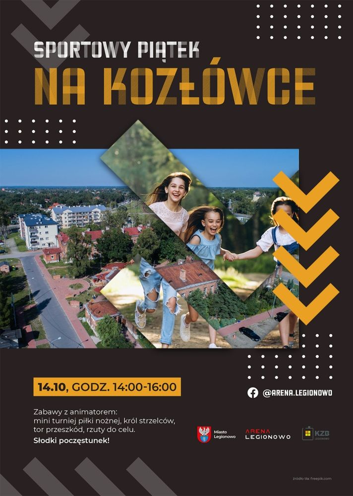 Plakat promujący Sportowy Piątek na Kozłówce
