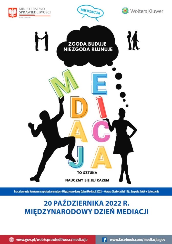 Plakat promujący Dzień Mediacji