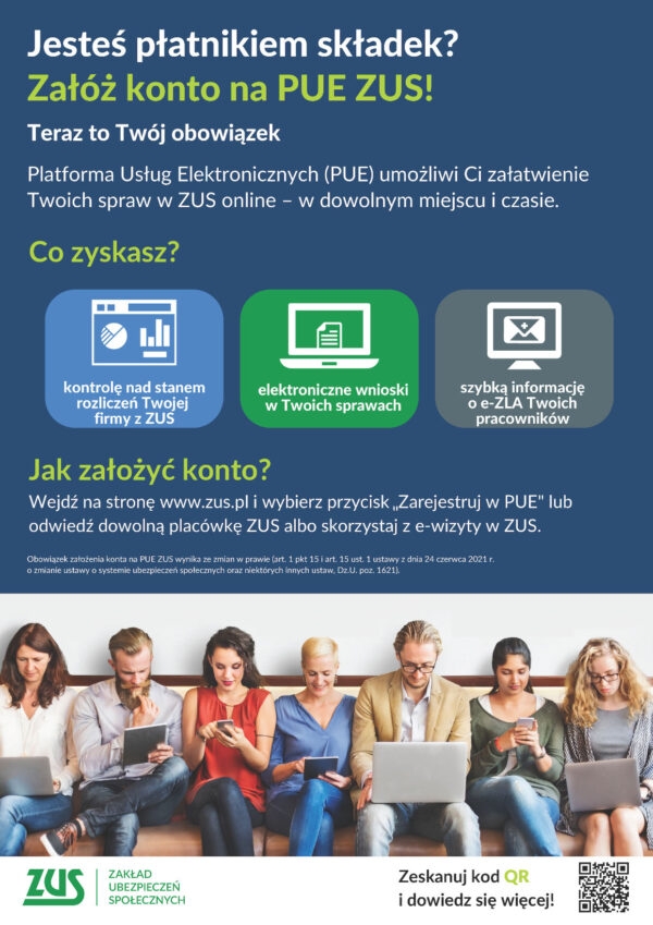 Plakat promujący PUE ZUS