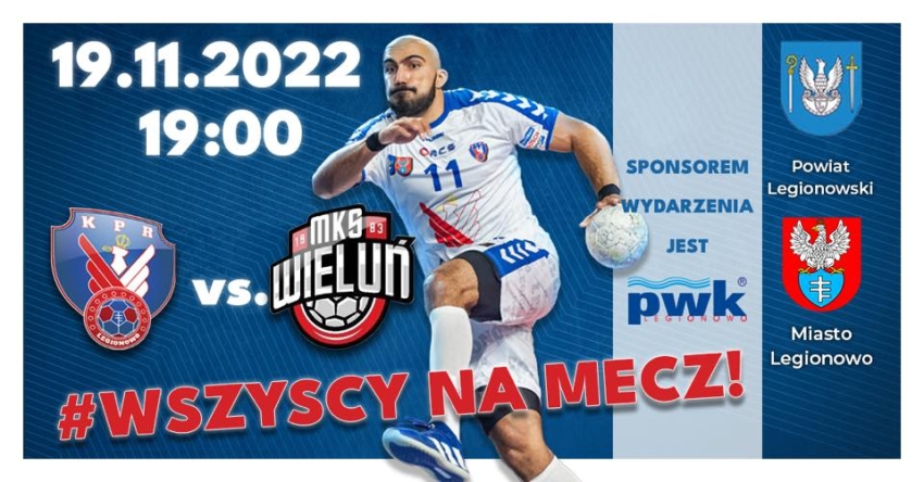 Grafika promująca mecz KPR Legionowo - MKS Wieluń