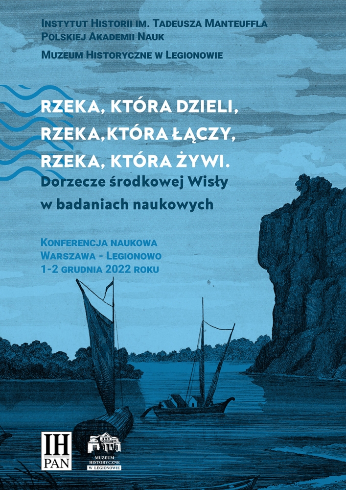 Plakat promujący konferencję naukową o Wiśle