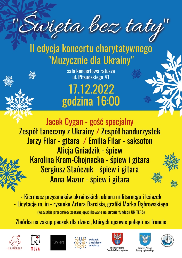Plakat promujący koncert charytatywny