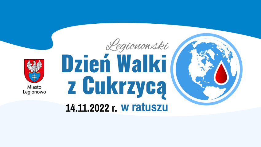 Grafika promująca Legionowski Dzień Walki z Cukrzycą 2022