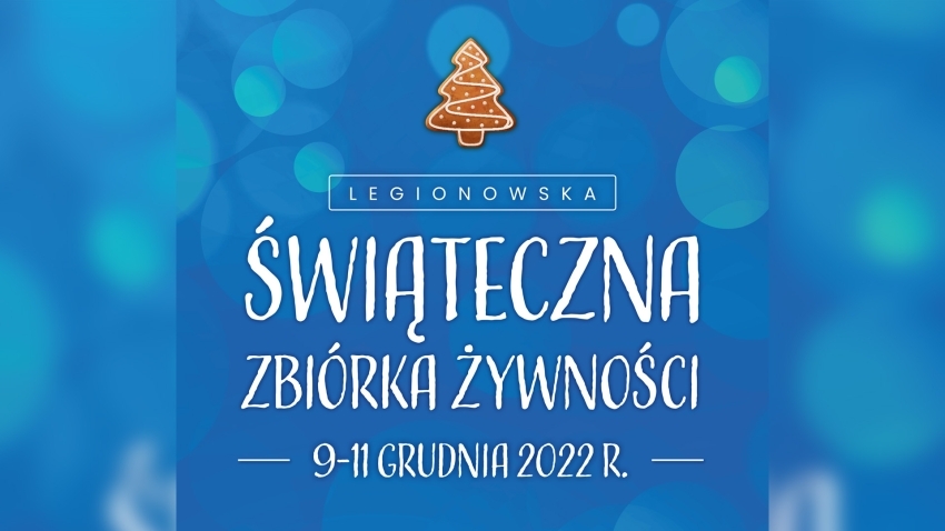 Grafika promująca Legionowską Świąteczną Zbiórkę Żywności 2022