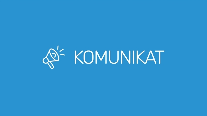 Grafika z napisem - Komunikat