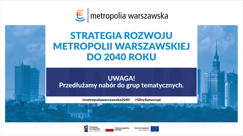 Grafika z napisem: Przedłużamy nabór do grup tematycznych