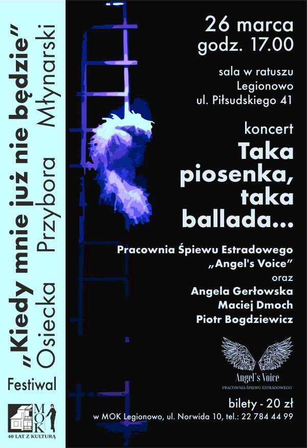 Plakat promujący koncert 'Taka piosenka, taka ballada'