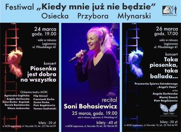 Plakat pomujący festiwal 'Kiedy mnie już nie będzie'