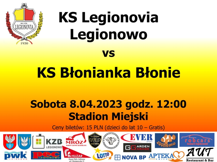 Plakat informujący o meczu