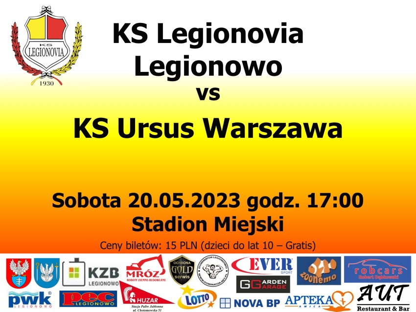 Plakat informujący o meczu