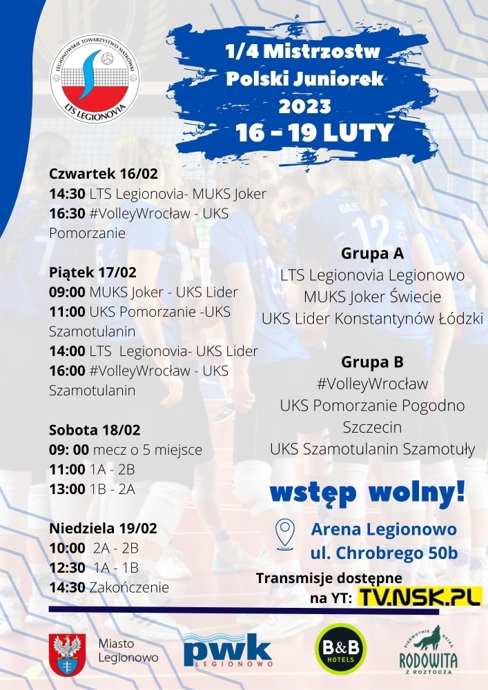 Plakat 1/4 Mistrzostw Polski Juniorek