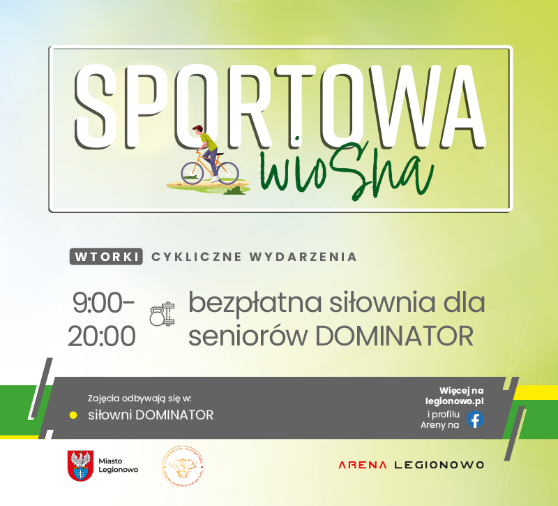 Grafika informująca o zajęciach w ramach Sportowej Wiosny