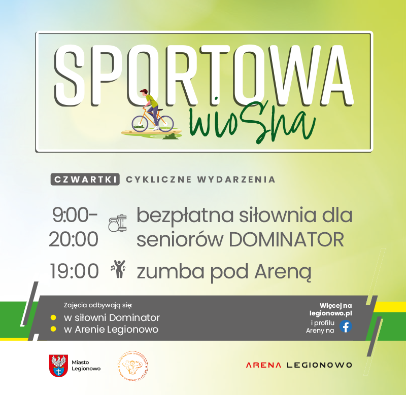 Grafika informująca o zajęciach w ramach Sportowej Wiosny