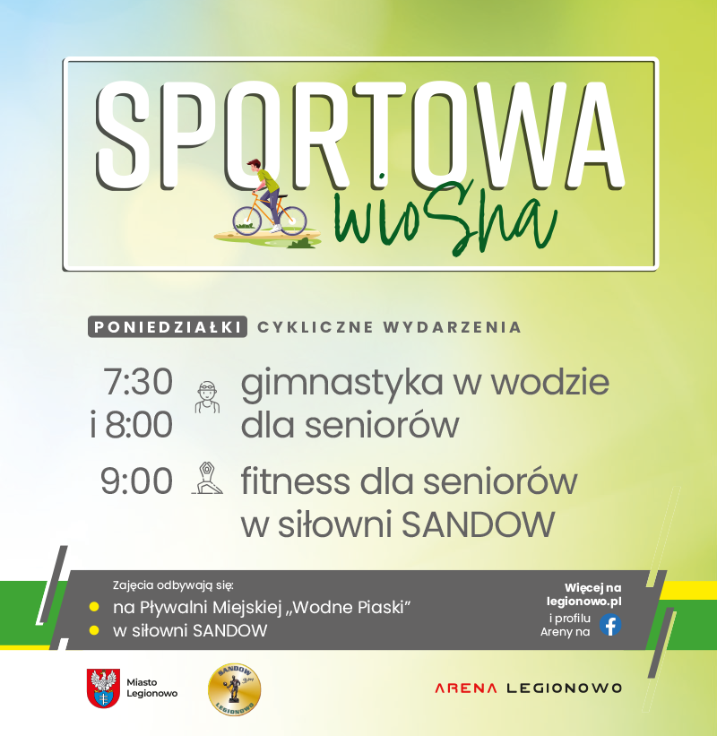 Grafika informująca o zajęciach w ramach Sportowej Wiosny