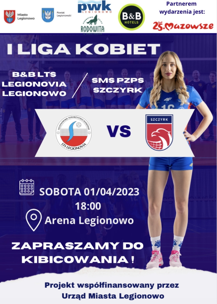 Grafika promująca mecz: B&B LTS Legionovia - SMS PZPS Szczyrk