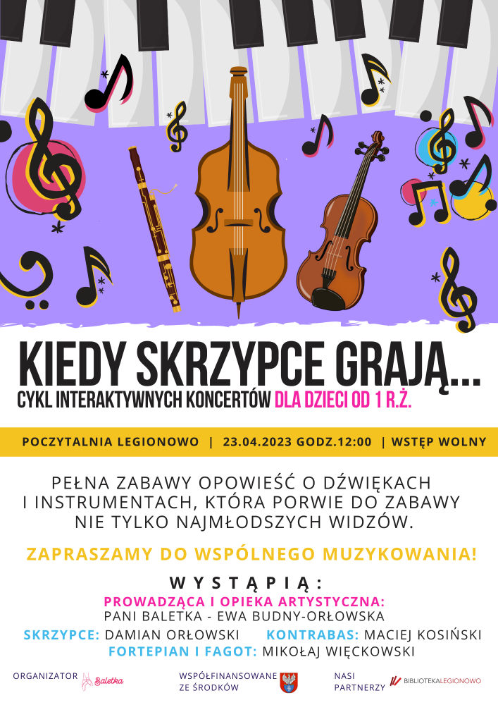 Plakat promujący cykl - Mała filharmonia