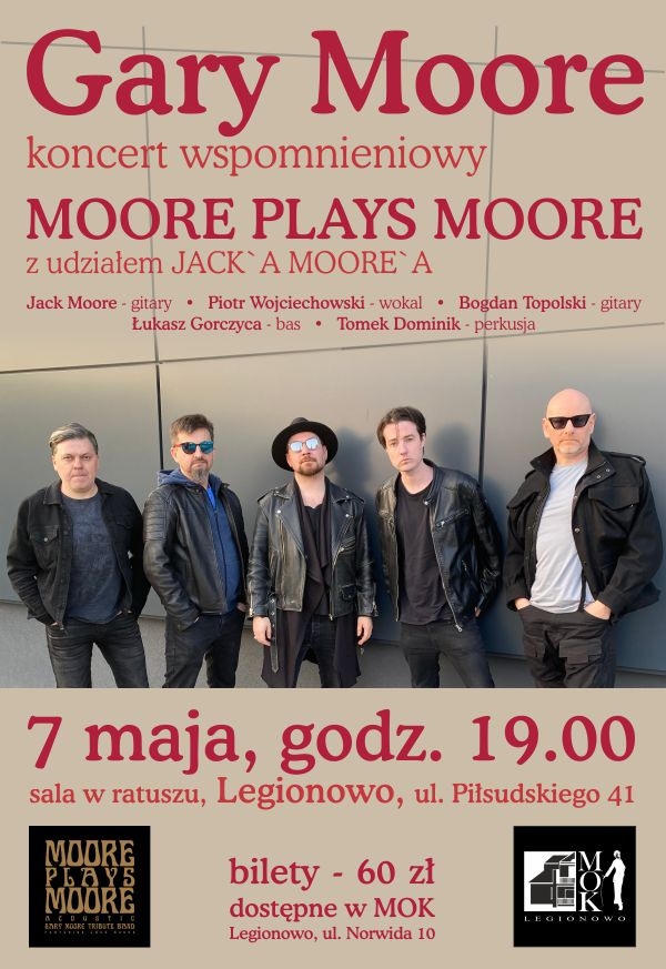 Plakat promujący Gary Moore - koncert wspomnieniowy