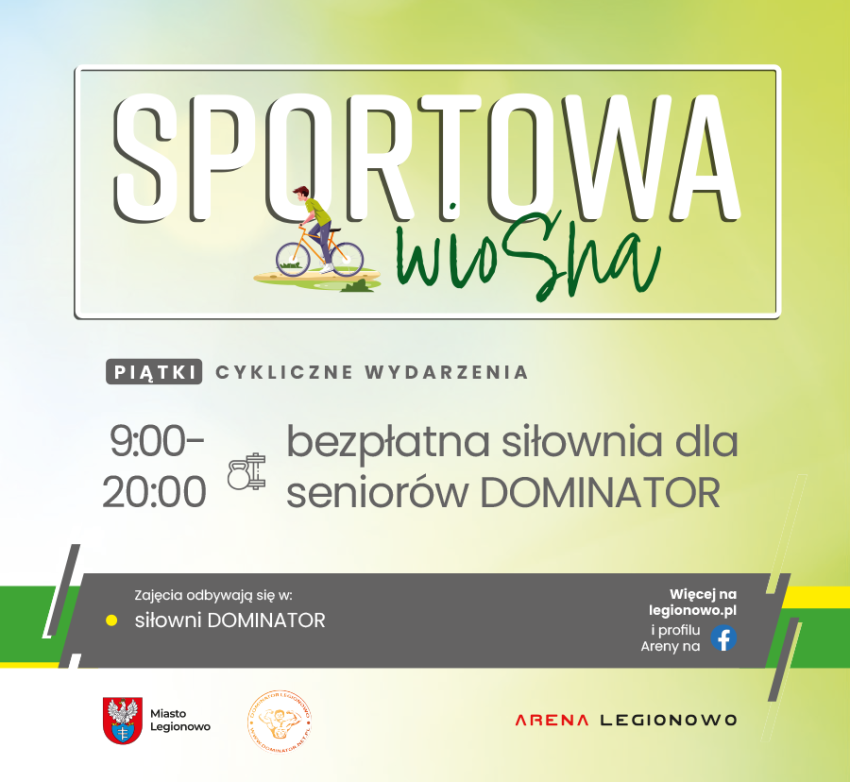 Grafika informująca o zajęciach w ramach Sportowej Wiosny