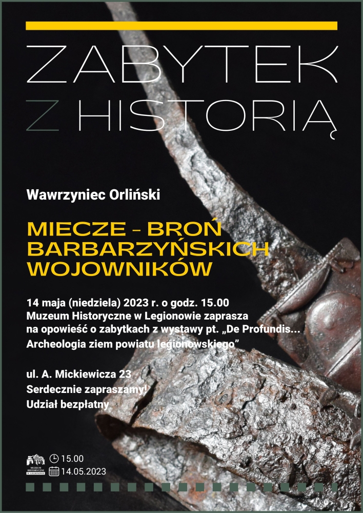 Plakat promujący spotkanie w muzeum