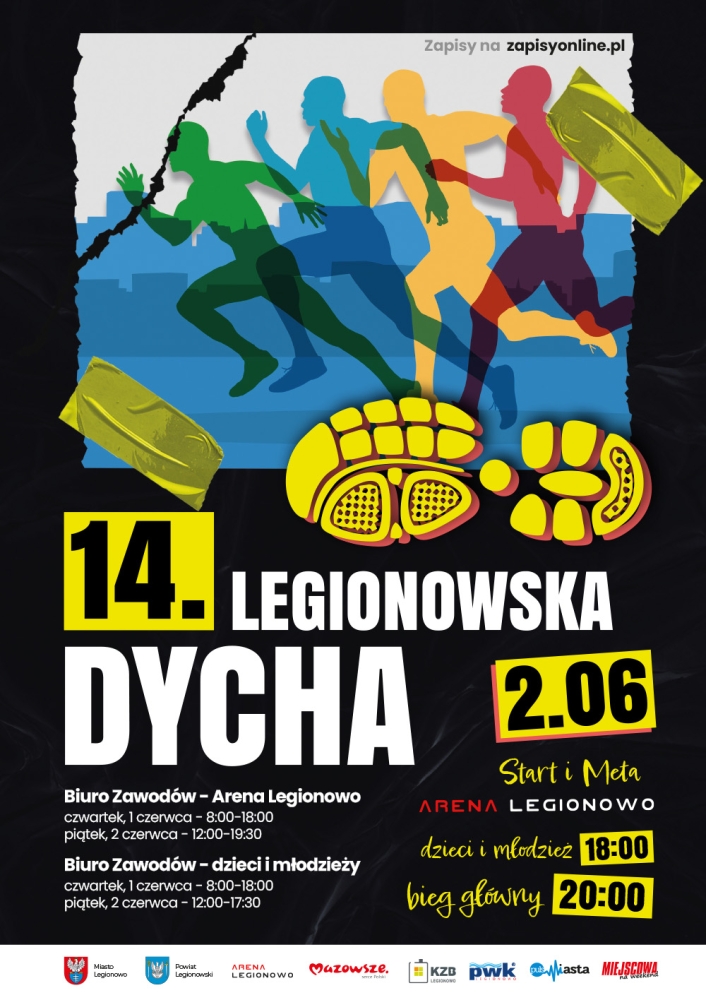 Plakat promujący 14. Legionowską Dychę