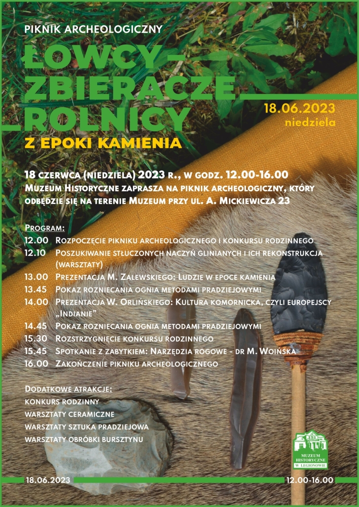 Plakat promujący piknik archeologiczny