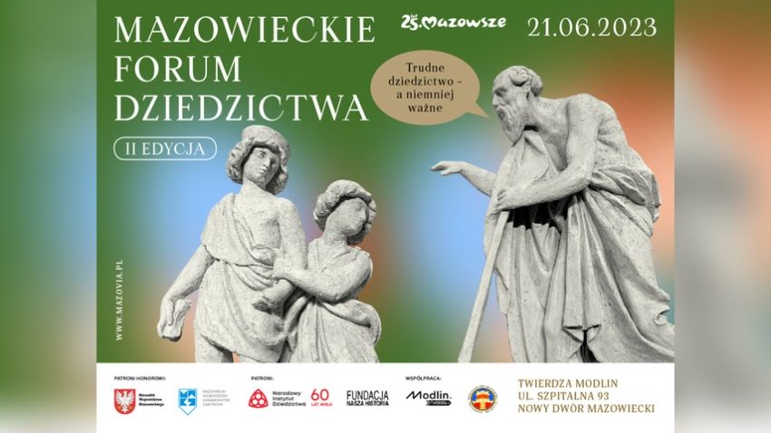 Grafika promująca Mazowieckie Forum Dziedzictwa - II edycja