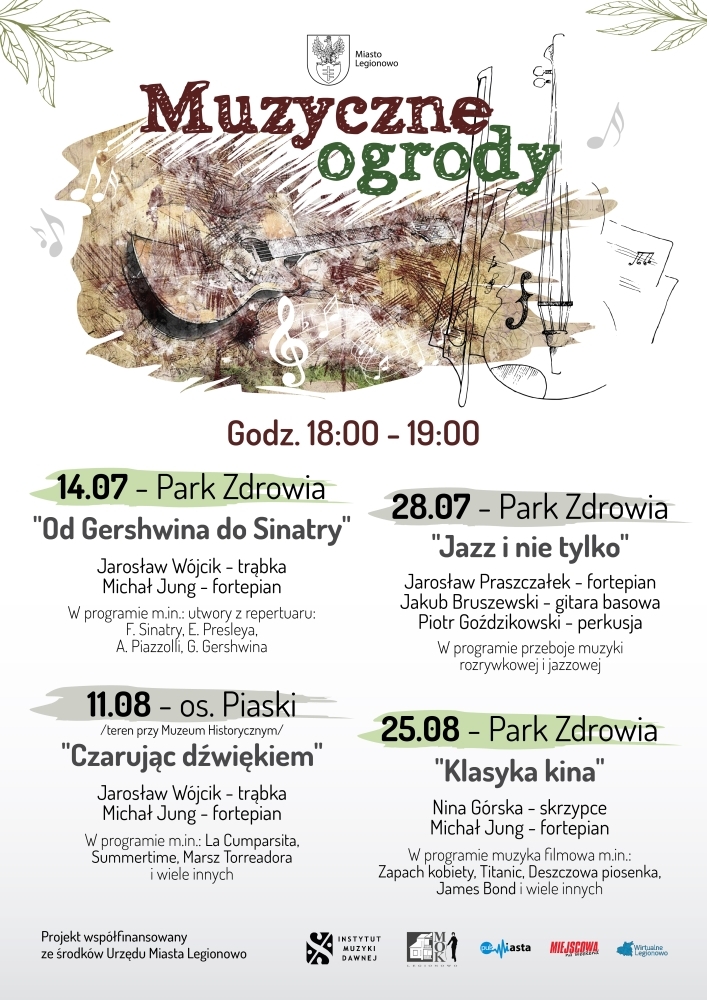 plakat Muzyczne ogrody z harmonogramem
