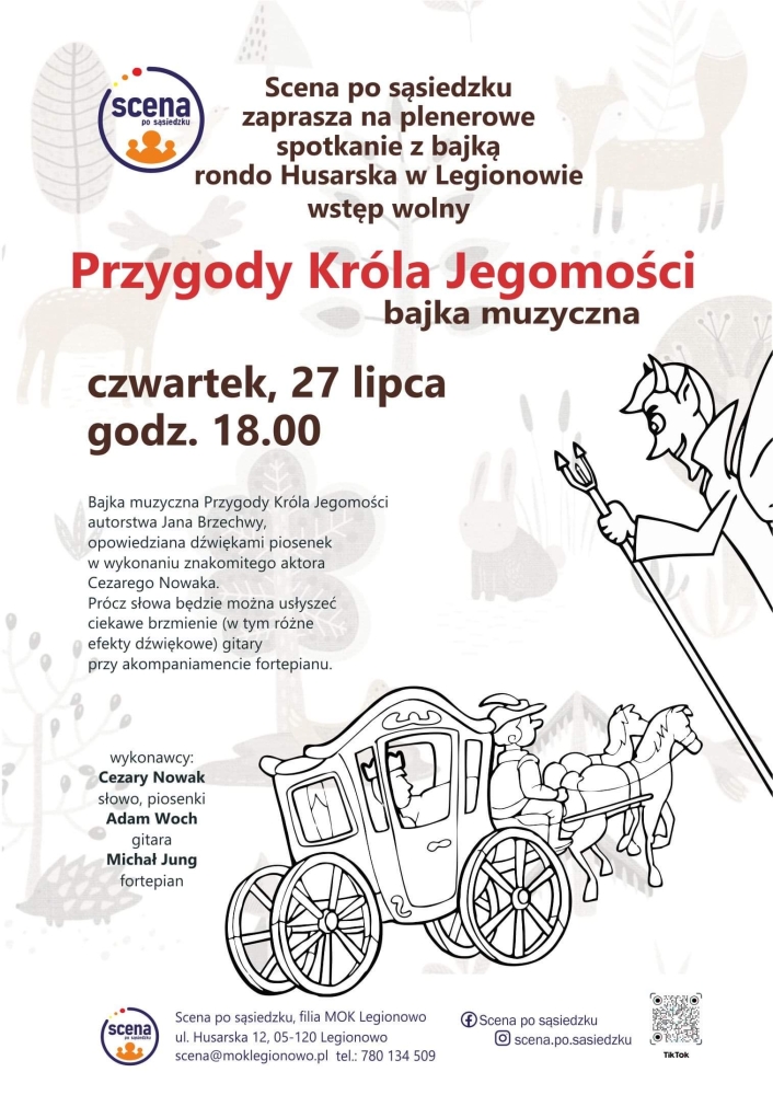 Palakat informujący o bajce muzycznej dla dzieci 