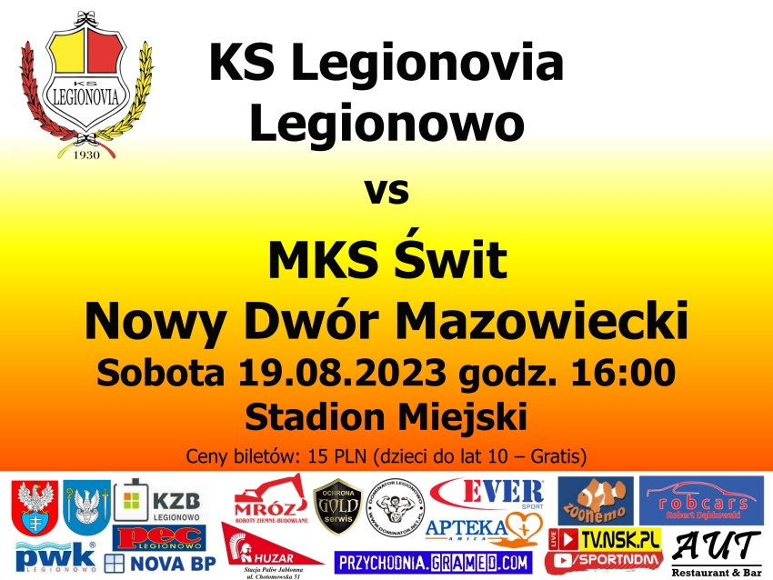 Plakat informujący o meczu