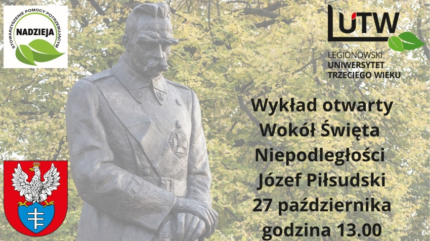 plakat inforumjący o wykładzie Wykład z cyklu Wokół Święta Niepodległości