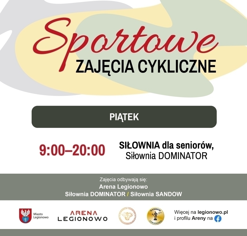 Grafika informująca o zajęciach w ramach Sportowe zajęcia cykliczne