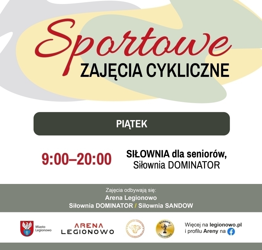 Grafika informująca o zajęciach w ramach Sportowe zajęcia cykliczne