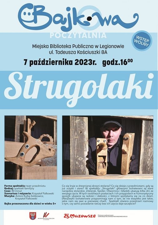 Plakat informujący o bajce strugolaki.