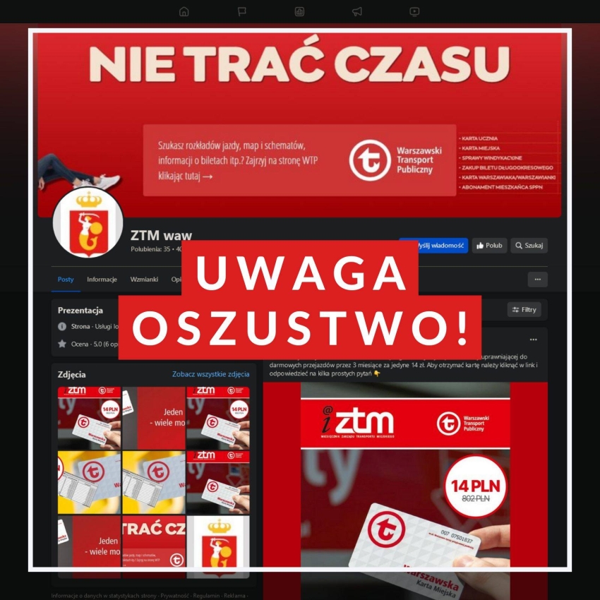 Grafika informjąca o oszustwie
