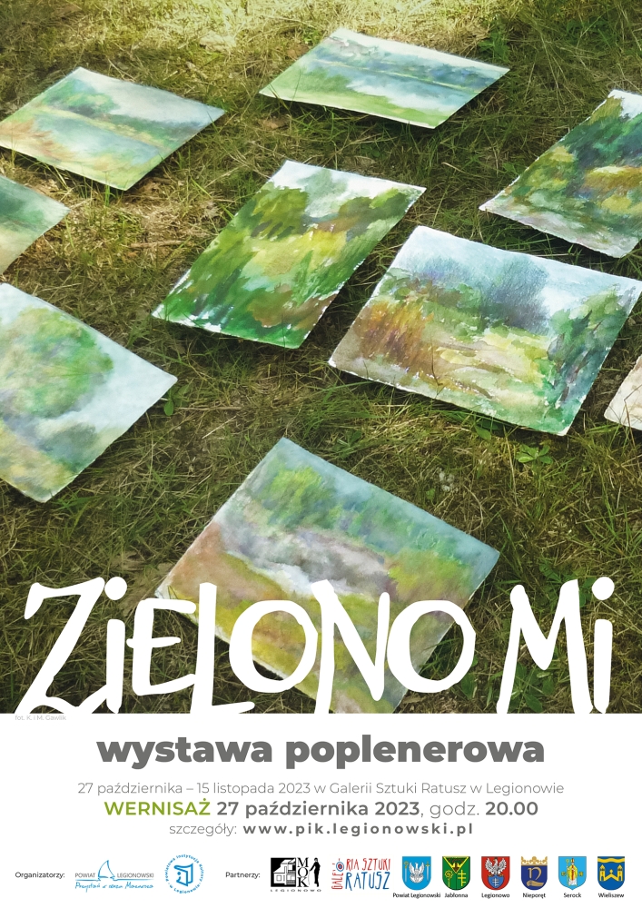 Plakat informujący o wernisażu