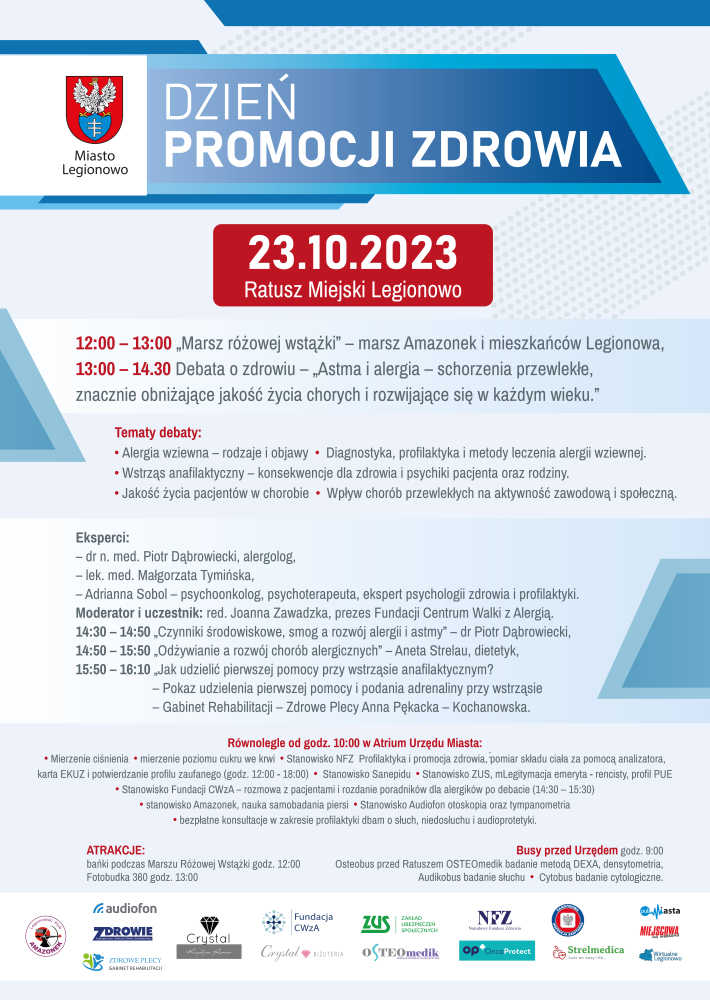 Pakat informujący o dniu promocji zdrowia