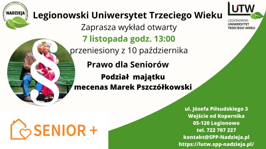 Plakat informujący o wykładzie.