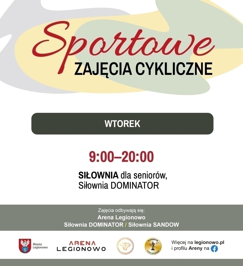 Grafika informująca o zajęciach w ramach Sportowe zajęcia cykliczne