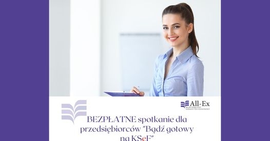 Plakat informujący o bezpłatnym spotkaniu dla przedsiębiorców.
