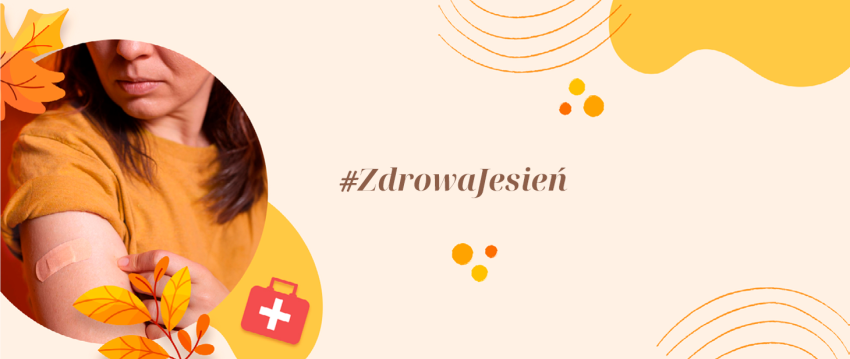 Grafika promująca akcję 'Zdrowa jesień'