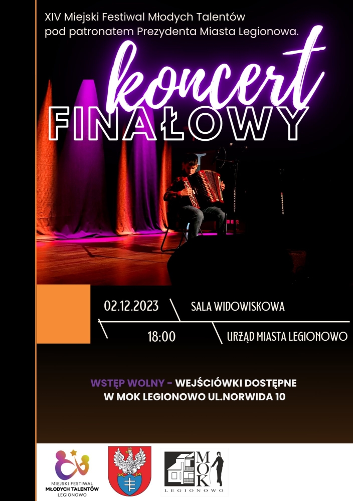 Plakat informujący o festiwalu młodych talentów